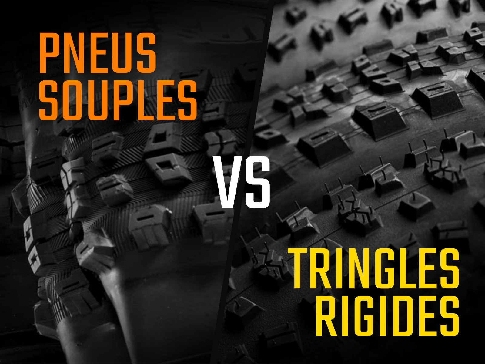 Différence entre pneu vtt souple et tringle rigide